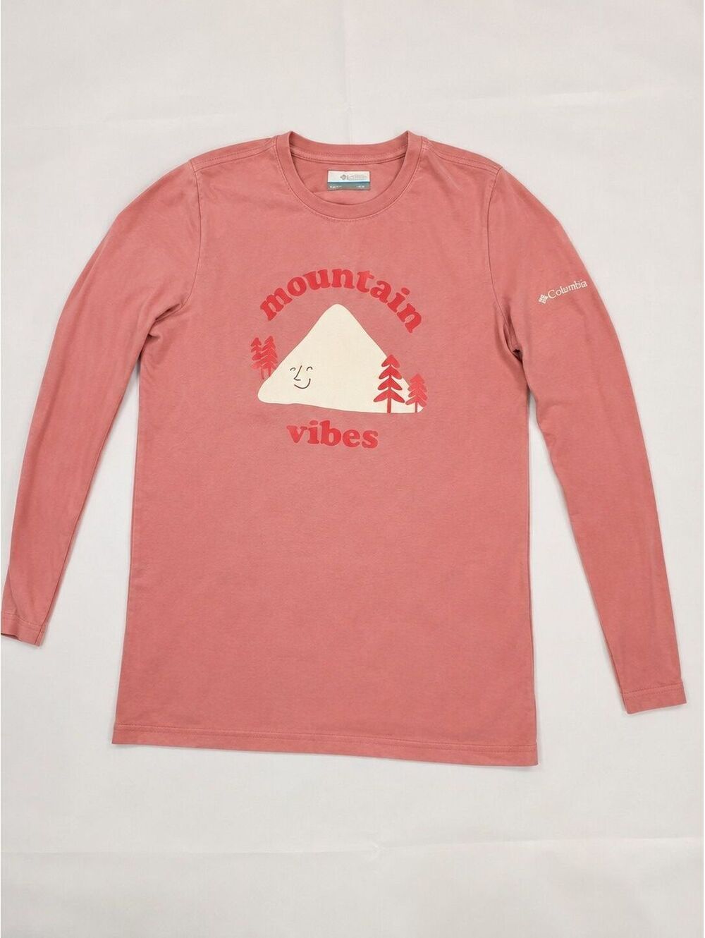 Columbia Mountain Vibes Long Sleeve Graphic Shirt Dusty Rose Outdoor Hiking
